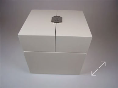 Custom jewelry box designed and manufactured for Harry Winston Jewelry by Swiss Packaging