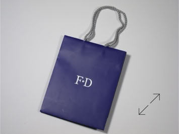 FD Boutique Luxury Shopping bag by Swiss Packaging of New York and Switzerland.