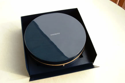 Mikimoto necklace box; jewelry packaging by Swiss Packaging