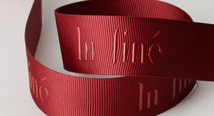 Exclusive Engraved Luxury Grosgrain Ribbon | Swiss Packaging