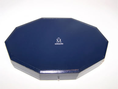 Mikimoto 150th Anniversary Necklace Leather Box packaging by Swiss Packaging