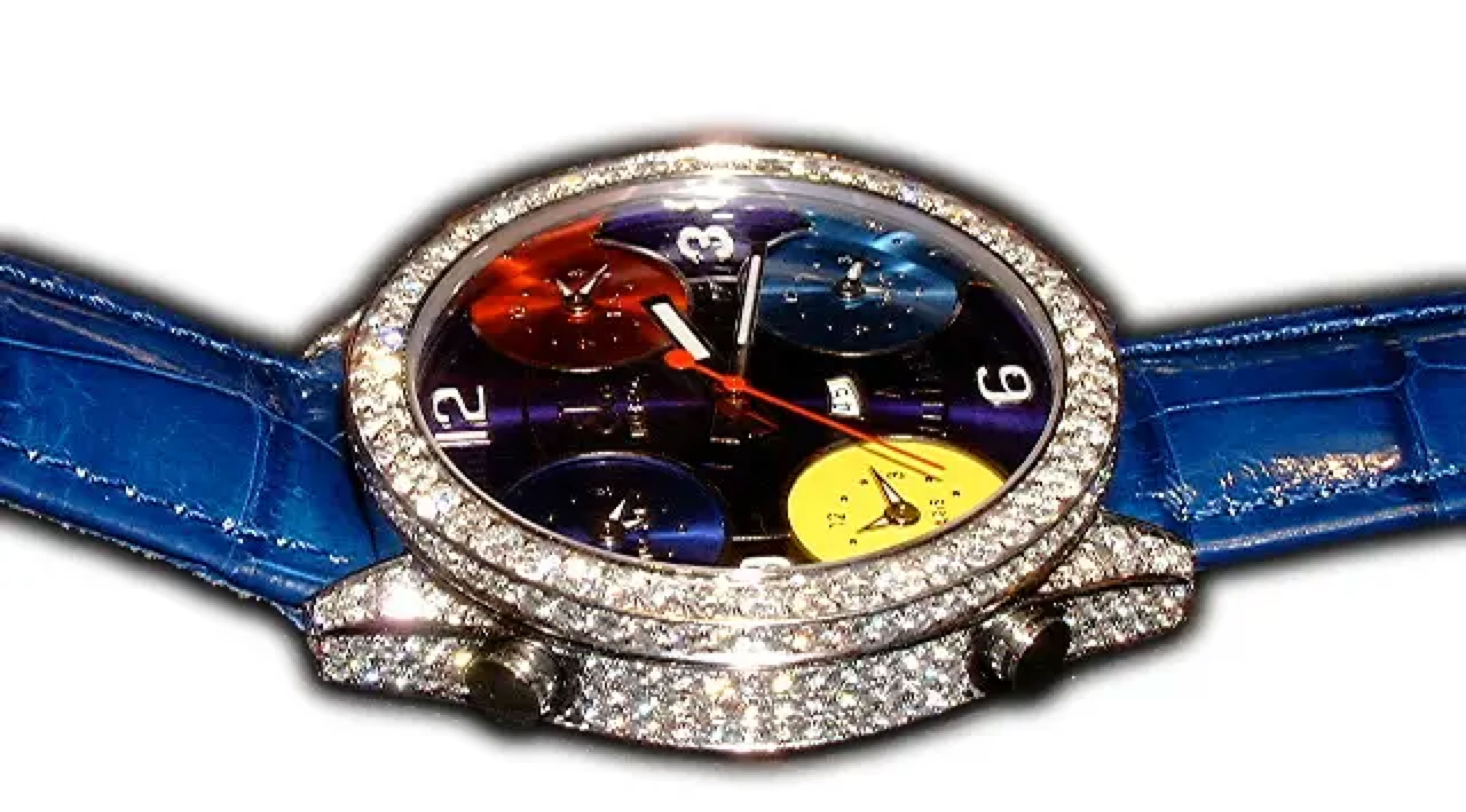 Jacob & Co. Five Time Zone watch representing the brand’s transition from the New York Diamond District to Swiss haute horlogerie. Developed and supported by Swiss Packaging through brand structuring, risk management, and execution at Swiss standards.
