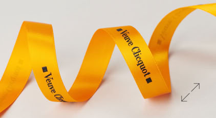 Exclusive Satin Engraved Luxury Ribbon by Swiss Packaging