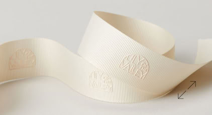 Exclusive Engraved Luxury Ribbon | Swiss Packaging of New York and Switzerland