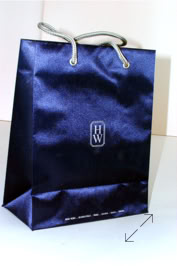 Harry Winston blue silk Luxury Shopping Bag by Swiss Packaging
