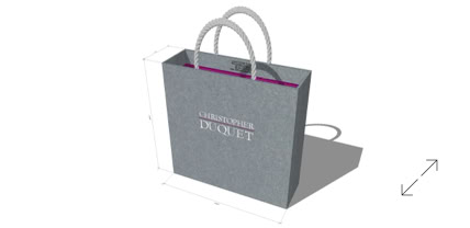 Christoper Duquet Luxury Shopping Bag by Swiss Packaging of New York and Switzerland