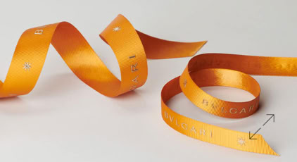 Exclusive Engraved Luxury Grosgrain Ribbon by Swiss Packaging