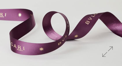 Exclusive Grosgrain Engraved Luxury Ribbon by Swiss Packaging