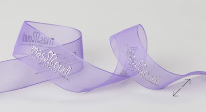Exclusive Engraved Luxury sheer organza Ribbon | Swiss Packaging