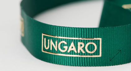 Exclusive Engraved Luxury Grosgrain Ribbon by Swiss Packaging