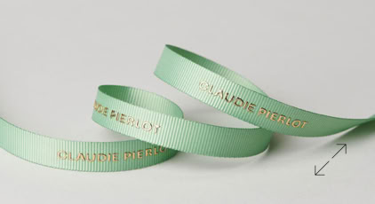 Exclusive Grosgrain Engraved Luxury Ribbon | Swiss Packaging