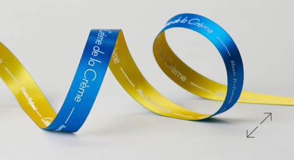 Exclusive Duo-Color Satin Printed Luxury Ribbon | Swiss Packaging
